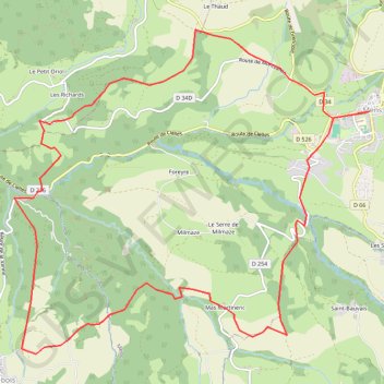 Itinéraire L'Amourette - Mens, distance, dénivelé, altitude, carte, profil, trace GPS