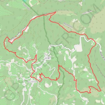 Itinéraire Beaumes de Venise - Suzette - La Crête de Saint-Amand, distance, dénivelé, altitude, carte, profil, trace GPS