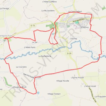 Itinéraire 2 - circuit matin, distance, dénivelé, altitude, carte, profil, trace GPS