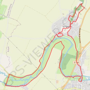 Itinéraire Bords de Sèvre et Hauts de Salbart, distance, dénivelé, altitude, carte, profil, trace GPS