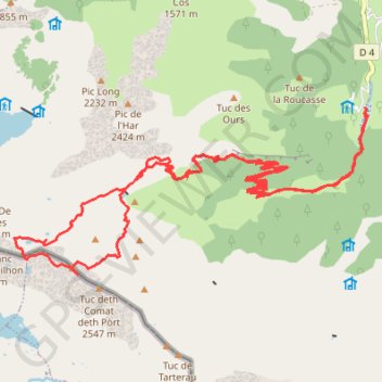 Itinéraire pic de serre haute depuis eylie, distance, dénivelé, altitude, carte, profil, trace GPS