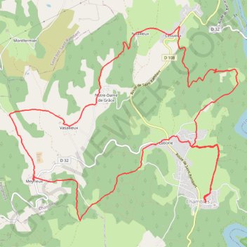 Itinéraire Chambles, distance, dénivelé, altitude, carte, profil, trace GPS