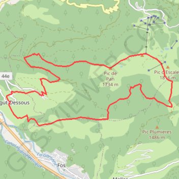 Itinéraire Tuc de l'Étang depuis Argut-Dessous, distance, dénivelé, altitude, carte, profil, trace GPS