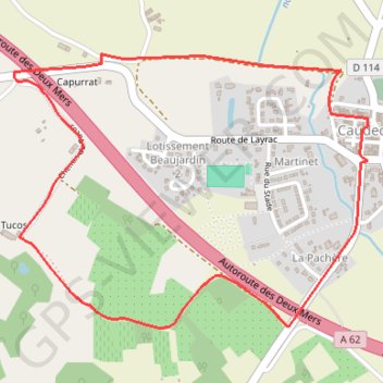Itinéraire Caudecoste, une bastide du siècle - Pays de l'Agenais, distance, dénivelé, altitude, carte, profil, trace GPS