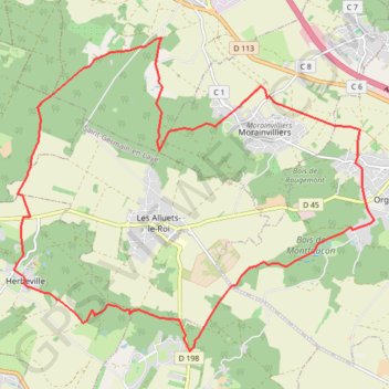Itinéraire Les Alluets-le-Roi, distance, dénivelé, altitude, carte, profil, trace GPS