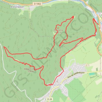Itinéraire Balade sur les hauteurs de Niederbronn et château de Wasenbourg, distance, dénivelé, altitude, carte, profil, trace GPS