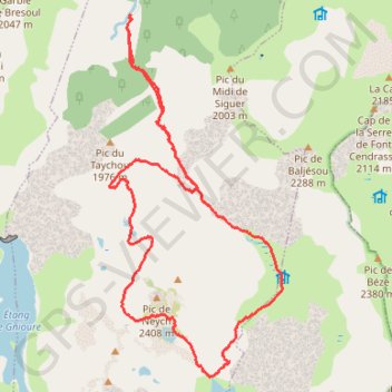 Itinéraire Étangs de Peyregrand, de Redouneilles des Vaches et de Neych, distance, dénivelé, altitude, carte, profil, trace GPS