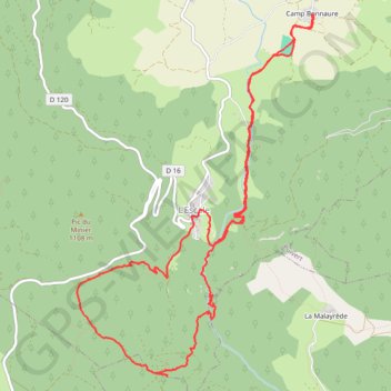 Itinéraire Puivert - La balade au Maquis de Picaussel, distance, dénivelé, altitude, carte, profil, trace GPS