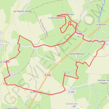 Itinéraire Saint-Christophe-du-Foc (50340), distance, dénivelé, altitude, carte, profil, trace GPS