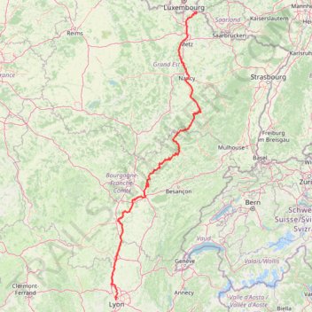 Itinéraire La Voie Bleue – Moselle-Saône à vélo, distance, dénivelé, altitude, carte, profil, trace GPS