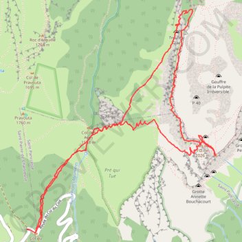 Itinéraire Dent de Crolles, distance, dénivelé, altitude, carte, profil, trace GPS