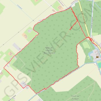 Itinéraire Forêt de Nieppe - Tour du Bois Clébert - La Motte-au-Bois, distance, dénivelé, altitude, carte, profil, trace GPS