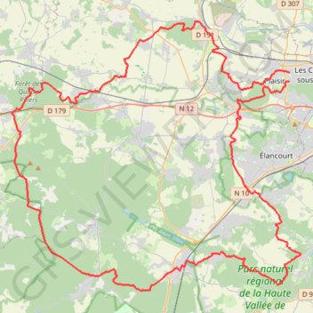 Itinéraire Plaisir, distance, dénivelé, altitude, carte, profil, trace GPS