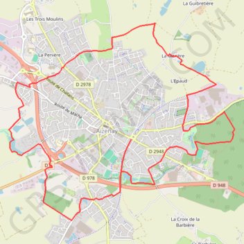 Itinéraire Aizenay des Papillons, distance, dénivelé, altitude, carte, profil, trace GPS