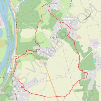 Itinéraire Les Authieux, distance, dénivelé, altitude, carte, profil, trace GPS