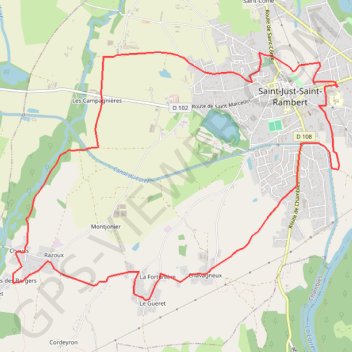 Itinéraire Rallye de Grangent (familial) - Saint-Just-Saint-Rambert, distance, dénivelé, altitude, carte, profil, trace GPS