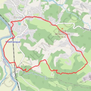 Itinéraire Villefranque 64, distance, dénivelé, altitude, carte, profil, trace GPS