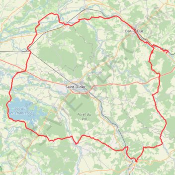 Itinéraire Larzicourt - Tronville-en-Barois, distance, dénivelé, altitude, carte, profil, trace GPS