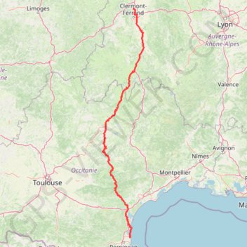 Itinéraire 1 Marsat - Torreilles, distance, dénivelé, altitude, carte, profil, trace GPS