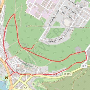 Itinéraire Les Carrières - Vernon, distance, dénivelé, altitude, carte, profil, trace GPS