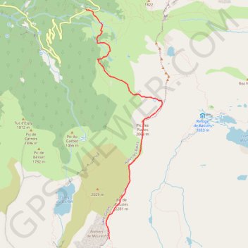 Itinéraire Pic Rouge de Bassies, distance, dénivelé, altitude, carte, profil, trace GPS