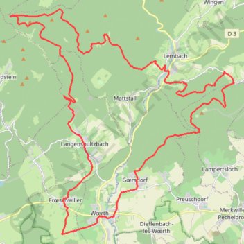 Itinéraire En passant par Disteldorf, distance, dénivelé, altitude, carte, profil, trace GPS