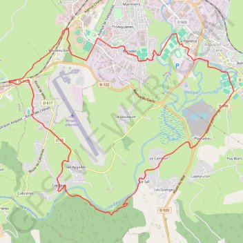 Itinéraire Au départ d'Aurillac, distance, dénivelé, altitude, carte, profil, trace GPS