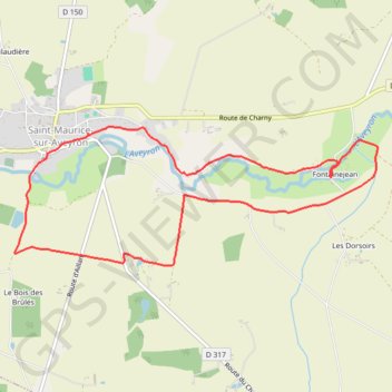 Itinéraire Saint MAURICE SUR AVEYRON, distance, dénivelé, altitude, carte, profil, trace GPS