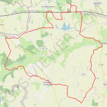 Itinéraire Boucle à Souday, distance, dénivelé, altitude, carte, profil, trace GPS