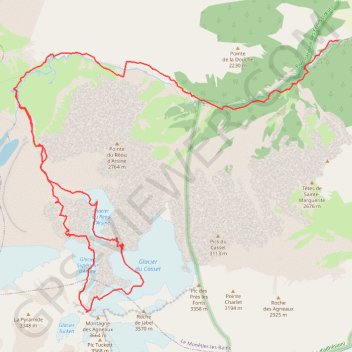 Itinéraire Calotte des agneaux, distance, dénivelé, altitude, carte, profil, trace GPS