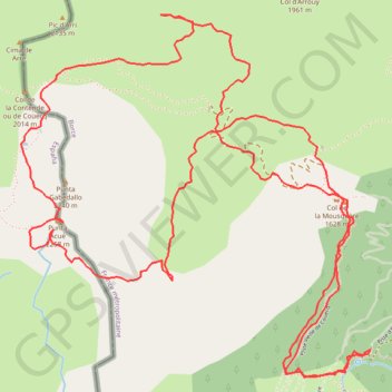 Itinéraire Pic de Gabedaille en circuit depuis Espélunguère (RKT), distance, dénivelé, altitude, carte, profil, trace GPS
