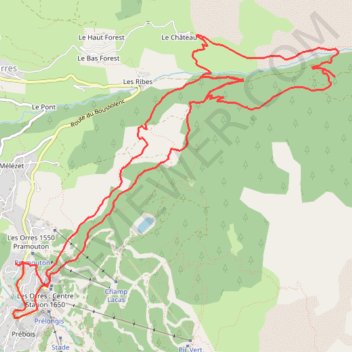 Itinéraire Les Orres Cyclisme, distance, dénivelé, altitude, carte, profil, trace GPS