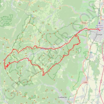 Itinéraire Petit Ballon Mezt Neurod Honeck, distance, dénivelé, altitude, carte, profil, trace GPS