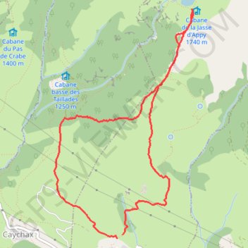 Itinéraire Étang d'Appy, distance, dénivelé, altitude, carte, profil, trace GPS