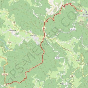 Itinéraire Col de republique - la jasserie, distance, dénivelé, altitude, carte, profil, trace GPS