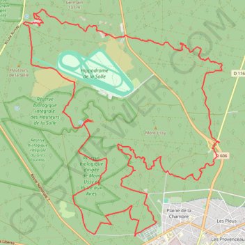 Itinéraire FONTAINEBLEAU Hippodrome de la Sol, distance, dénivelé, altitude, carte, profil, trace GPS