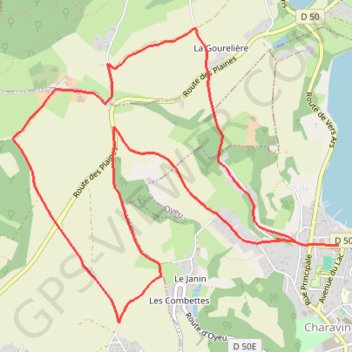 Itinéraire Lac de Paladru - Plaines et collines, distance, dénivelé, altitude, carte, profil, trace GPS