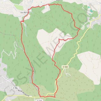 Itinéraire Belcodène - Puits de l'Auris - Les Michels, distance, dénivelé, altitude, carte, profil, trace GPS