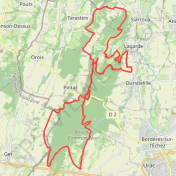 Itinéraire Bois du Commandeur - Ibos, distance, dénivelé, altitude, carte, profil, trace GPS