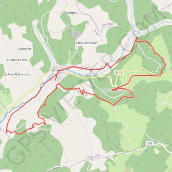 Itinéraire Gigouzac, distance, dénivelé, altitude, carte, profil, trace GPS