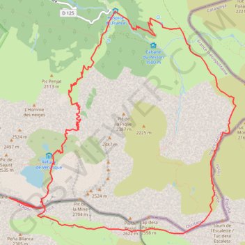 Itinéraire Pic de Sauvegarde, distance, dénivelé, altitude, carte, profil, trace GPS