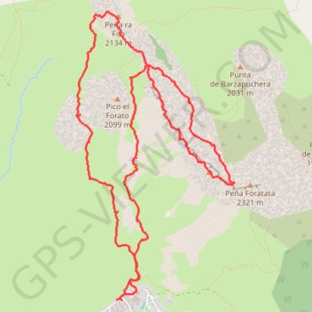 Itinéraire Foratata en traversée, distance, dénivelé, altitude, carte, profil, trace GPS