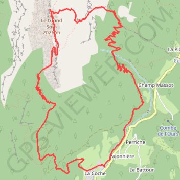 Itinéraire Le Grand Som, distance, dénivelé, altitude, carte, profil, trace GPS