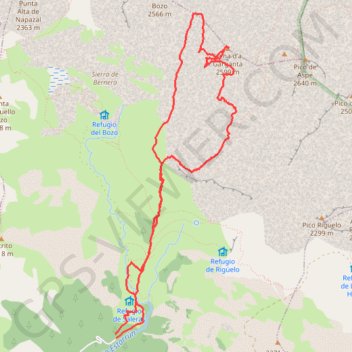 Itinéraire Llena de la Garganta, distance, dénivelé, altitude, carte, profil, trace GPS