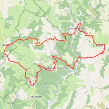 Itinéraire De Saint-Beauzély à Castelnau-Pégayrols, distance, dénivelé, altitude, carte, profil, trace GPS
