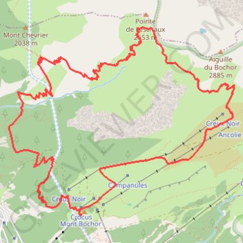 Itinéraire Col de Leschaux, distance, dénivelé, altitude, carte, profil, trace GPS