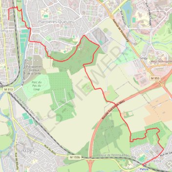 Itinéraire Peltre - Metz-Sablon, distance, dénivelé, altitude, carte, profil, trace GPS