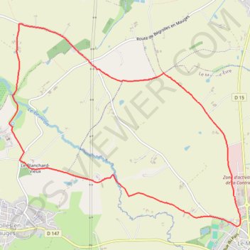 Itinéraire Saint leger sous cholet, distance, dénivelé, altitude, carte, profil, trace GPS
