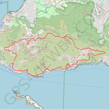 Itinéraire Le sommet de Marseilleveyre, distance, dénivelé, altitude, carte, profil, trace GPS