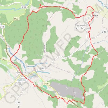 Itinéraire aurignac-moutoulieu, distance, dénivelé, altitude, carte, profil, trace GPS